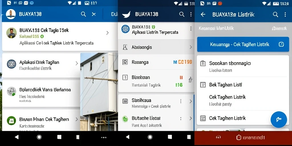 Tampilan antarmuka BUAYA138 untuk cek tagihan listrik yang sederhana dan informatif.