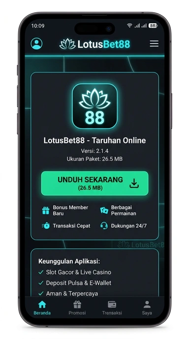 Tampilan halaman APK lotusbet88